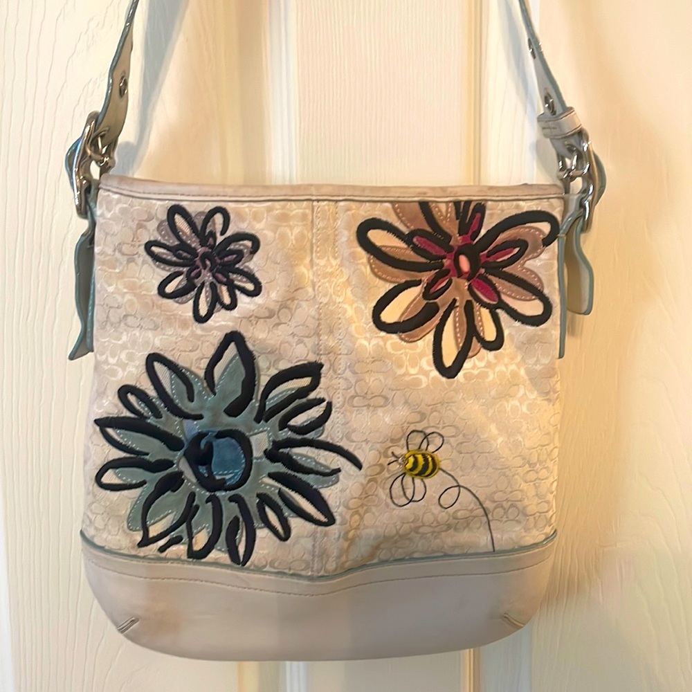 Rare Vintage Coach Bumble Bee Crossbody Bag EUC